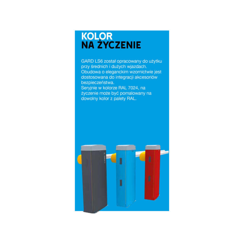 Szlaban CAME LS6 z ramieniem G06850 do 6,5m (pod LED)