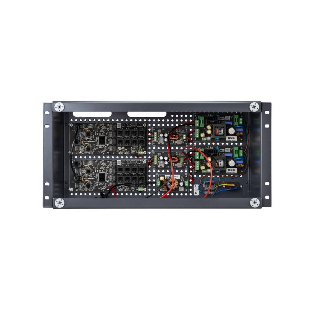 Zestaw do zasilania buforowego 16 odbiorników PoE BCS POWER BCS-UPS/IP16Gb/E-S/RACK5U