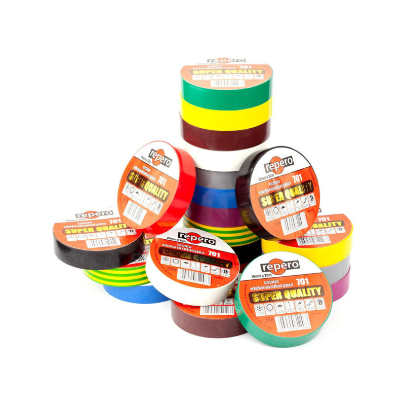 TAŚMA IZOLACYJNA REPERO 701 CZARNA 19MMX20M