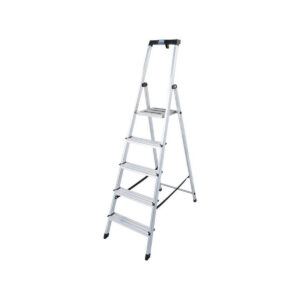 Drabina aluminiowa jednostronna Krause SAFETY 1x5 z półką