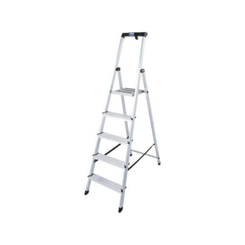 02795073a952e08118dde54b37d7efe4_original Drabina aluminiowa jednostronna Krause SAFETY 1x5 z półką