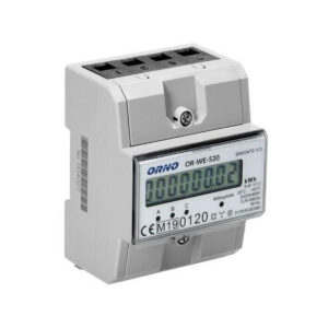 OR-WE-520 ORNO 3-fazowy licznik energii elektrycznej, 80A, MID, 3 moduły, DIN TH-35mm