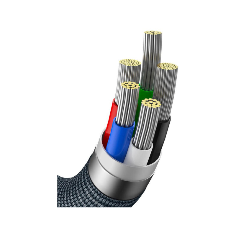 KABEL USB-C / Lightning iPhone Baseus Crystal CAJY000301 2m 20W PD QC CZARNY W OPLOCIE PREMIUM