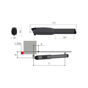 Zestaw CAME NEW ATI30DGF SAFE 24V TOP do 6m bram dwuskrzydłowych