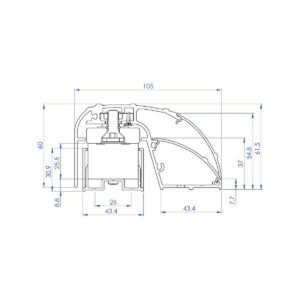 Elektromagnetyczny profil drzwiowy 400mm 300kg monitorowany CDVI P300EVO