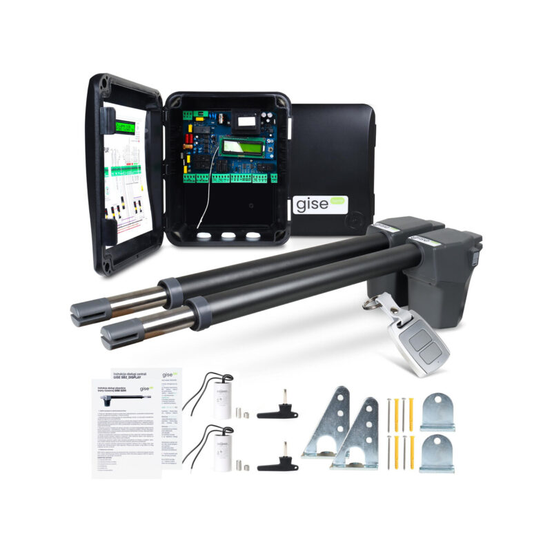Zestaw GISE G250 do 5m bram dwuskrzydłowych (bez fotokomórek)