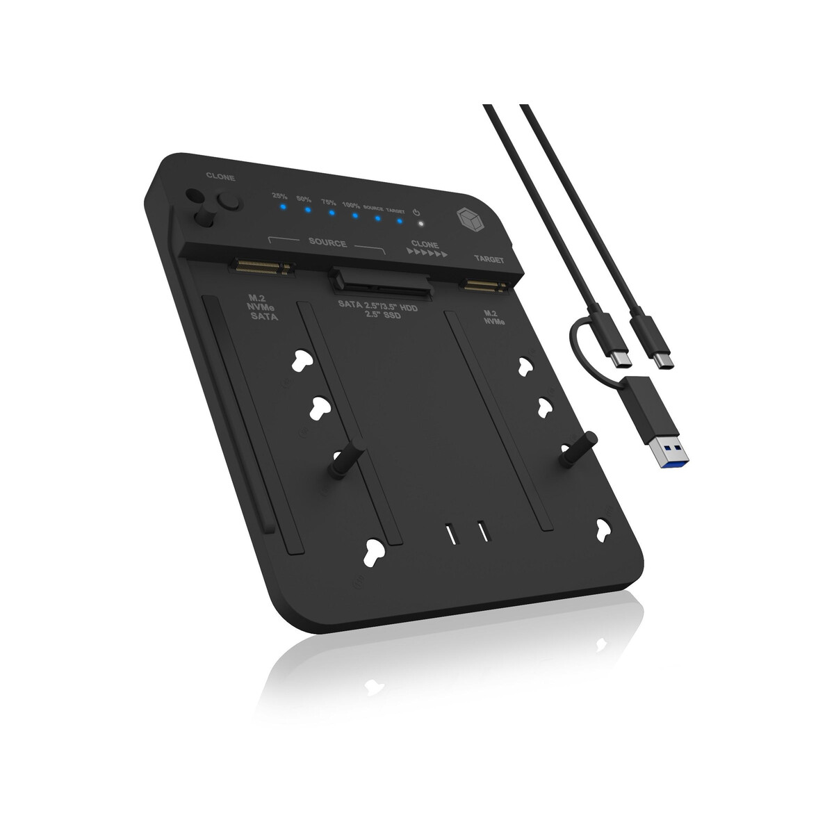 Stacja klonująca i dokująca IcyBox IB-2913MCL-C31 dla M.2 NVMe SSD i HDD