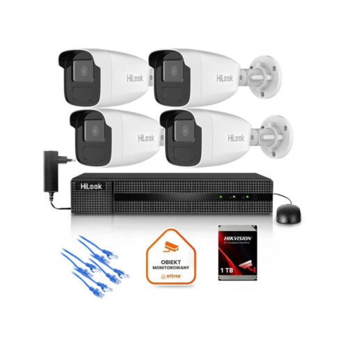 Zestaw monitoringu Hilook 4x kamera IPC-B440H(4mm)(C) z dyskiem 1TB