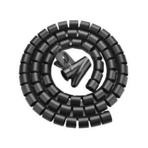 Organizer do kabli Unitek spiralny organizer na kable, 10 metrów, 22 mm średnicy, czarny