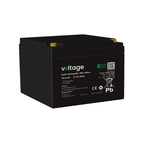 Akumulator AGM Voltage Long Life 12V 28Ah VEL12-28 (Żywotność 15 lat)