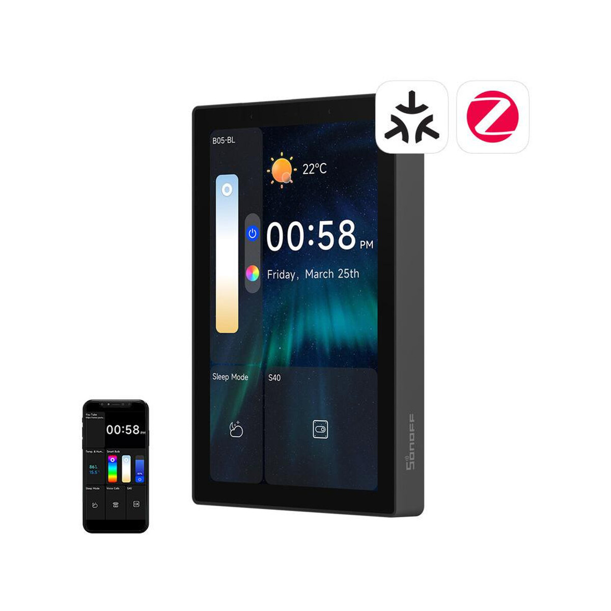 Panel sterowania WiFi/Bluetooth/ZigBee Matter SONOFF NSPanel Pro 120 (czarny)