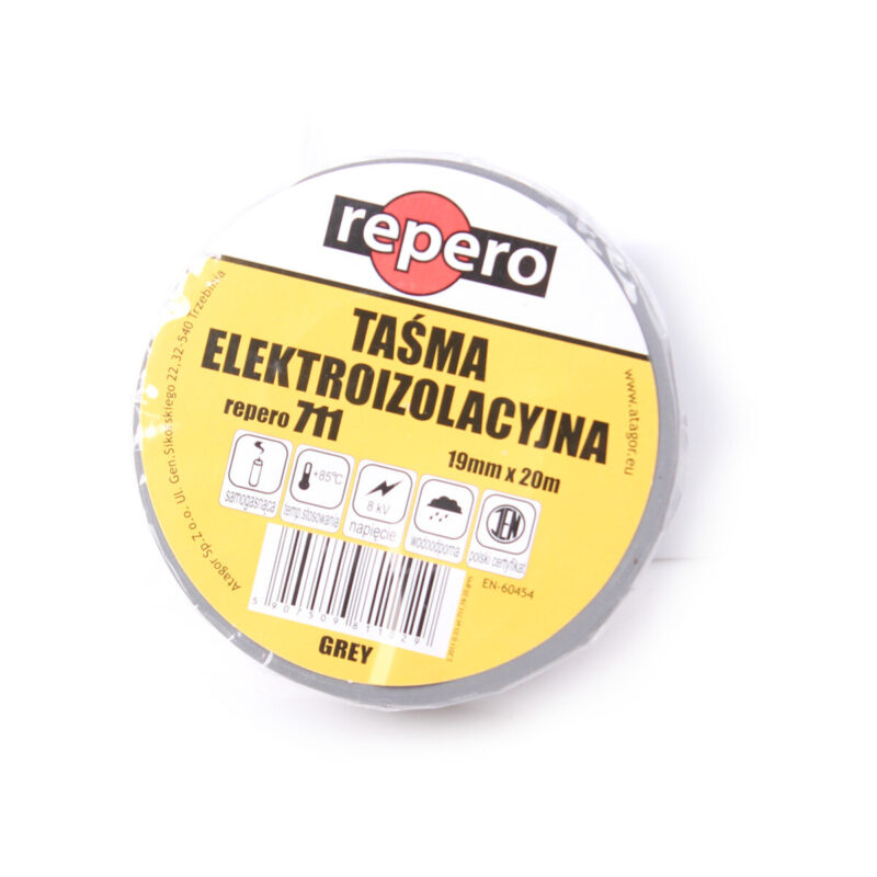 TAŚMA IZOLACYJNA REPERO 711E SZARA 19MMX20M