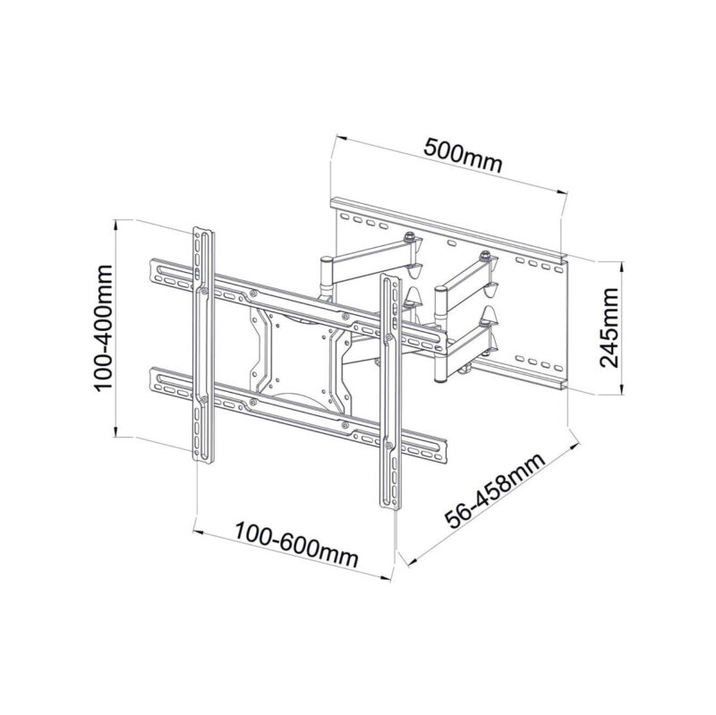 UCHWYT DO TV LED/LCD AR-87 ART 40-80" 60KG reg. pion/poziom 46cm