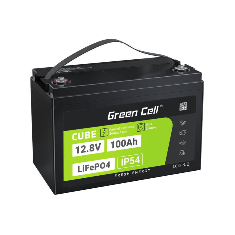 AKUMULATOR LITOWO-ŻELAZOWO-FOSFORANOWY LiFePO4 Green Cell Cube 12.8V 100Ah LFPGC12V100AH