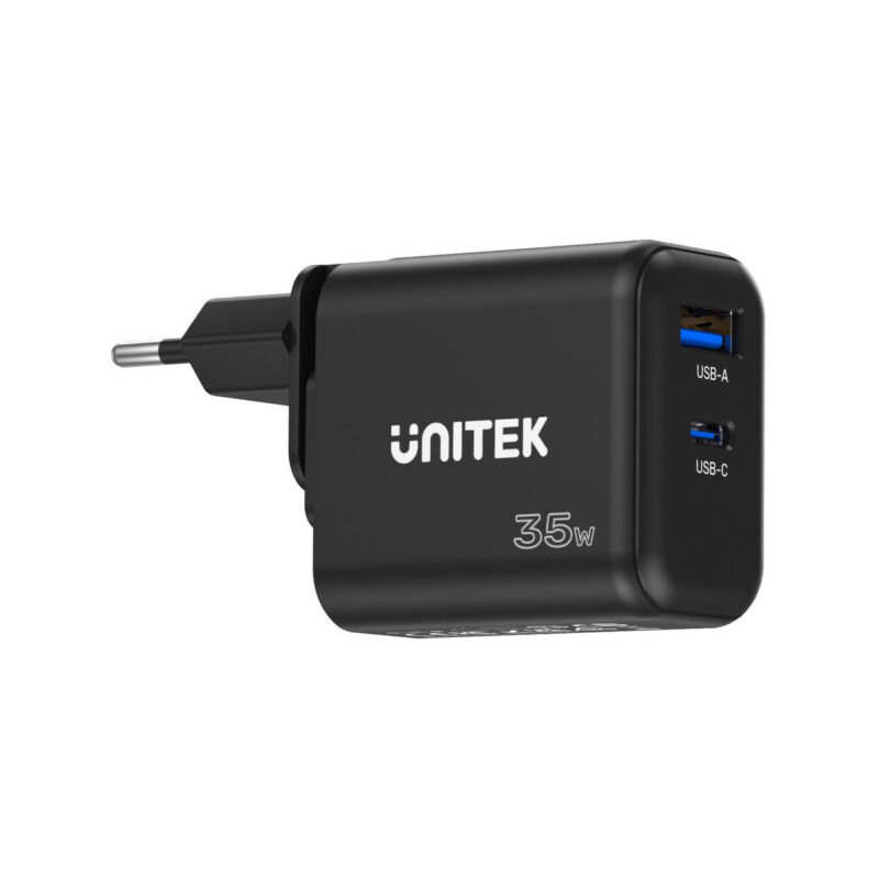 Ładowarka sieciowa Unitek GaN PD 35W USB-C + USB-A czarna