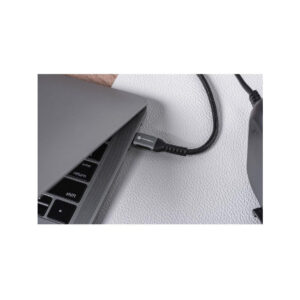 KABEL USB-C / USB-C Forcell F-Energy Cafule 50 cm 240 W 5A PD QC 4.0 CZARNY W OPLOCIE