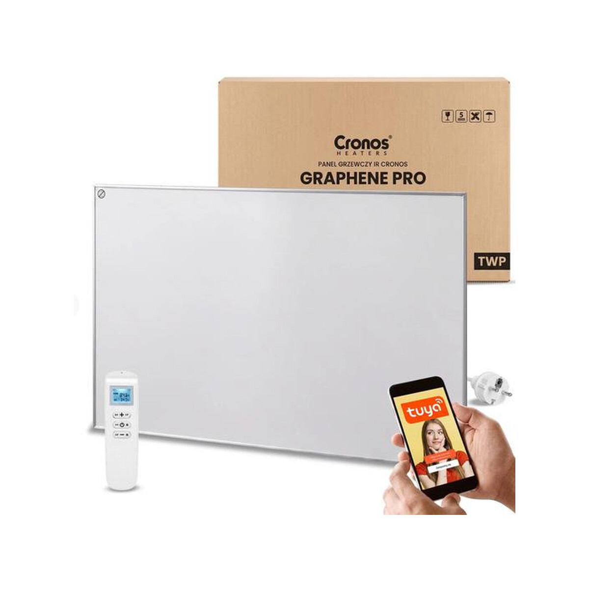 Panel grzewczy IR CRONOS Graphene PRO CGP-750TWP White