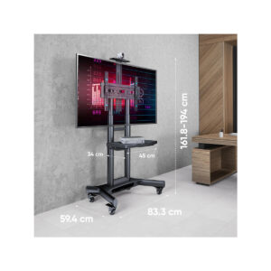 Mobilny stojak do TV 40"-70" do 45 kg ONKRON TS1551 Czarny