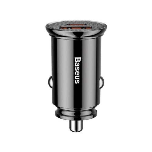 Ładowarka samochodowa Baseus Circular 30W 5A USB-C, USB-A, czarna
