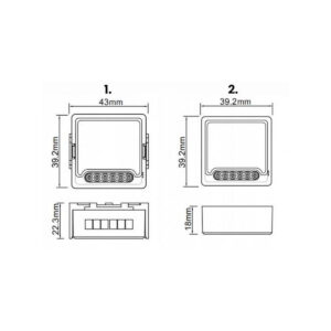 Moduł OXT mini przekaźnik 2 obw. bez N ZigBee TUYA