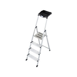 Drabina aluminiowa jednostronna Krause SECURY MultiGrip 1x4 z półką