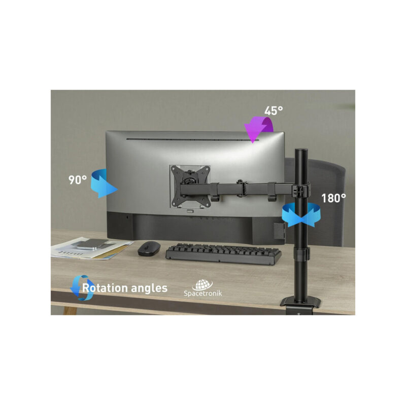 Uchwyt biurkowy przegubowy na 1 monitor Spacetronik SPA-112