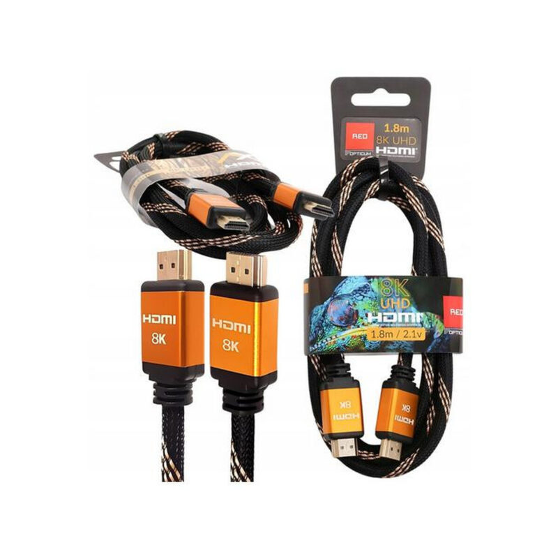 Opticum RED HDMI CABLE / KABEL HDMI 1.8m 8K UHD
