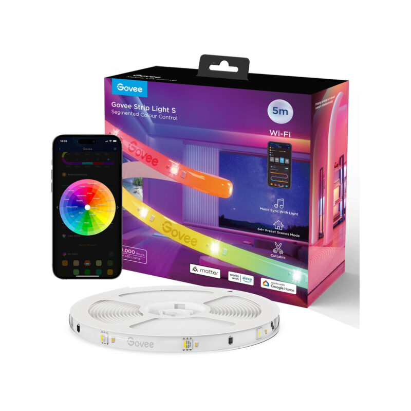 Govee H612A 5m Taśma LED Wi-Fi, Bluetooth, RGBIC