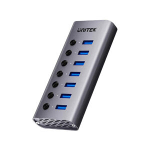Unitek Hub USB A 3.0 7w1, 5Gbps z przełącznikami portów