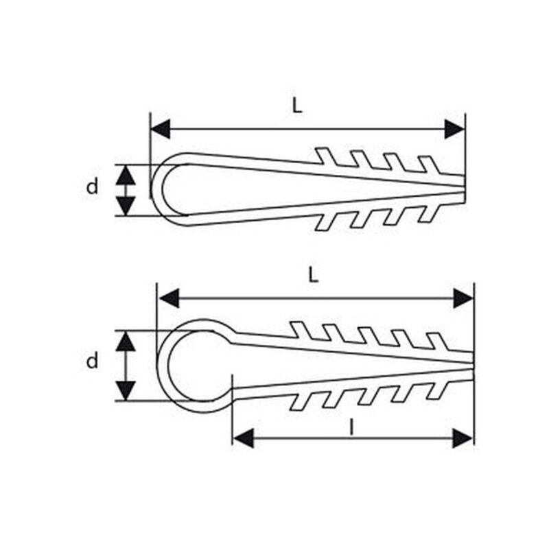 Uchwyty do mocowania przewodów okrągłych UWO-10 (100szt.)