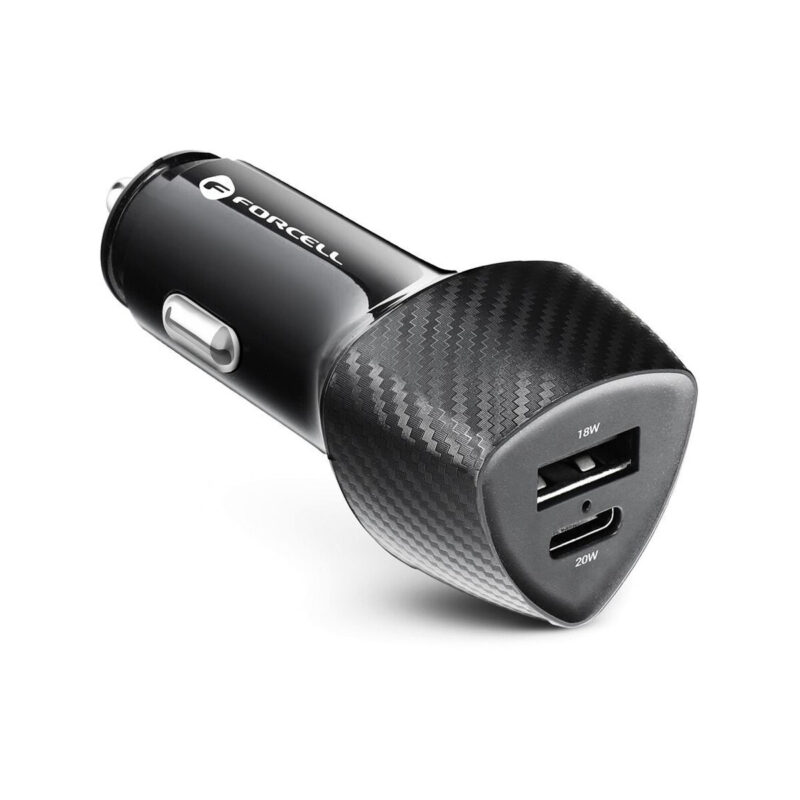 ŁADOWARKA SAMOCHODOWA Forcell Carbon CC50-1A1C 38 W 1x USB-C 1x USB-A PD 3.0 QC 3.0 CZARNA