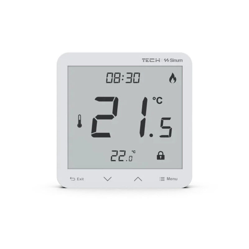 Przewodowy regulator pokojowy sinum biały R-S3 Tech Sterowniki