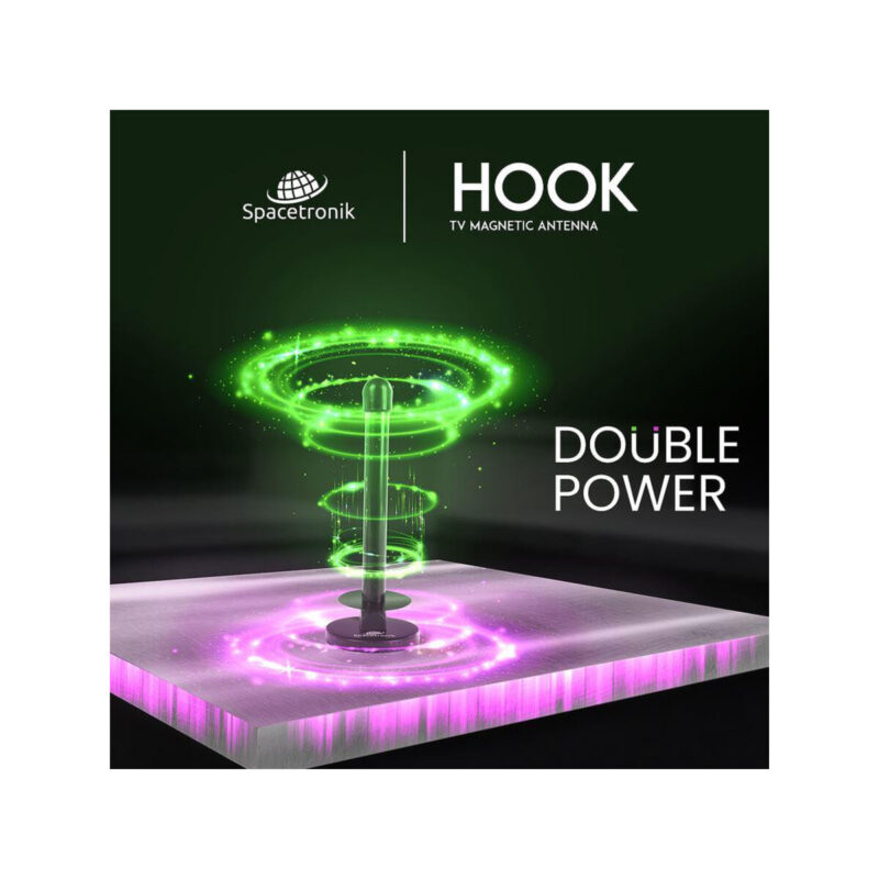 Antena magnetyczna DVB-T2 Spacetronik Hook TV USB 30dB Double Power