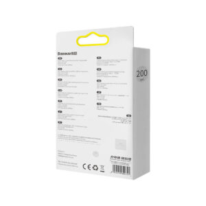 KABEL USB-C / Lightning iPhone Baseus Crystal CAJY000301 2m 20W PD QC CZARNY W OPLOCIE PREMIUM