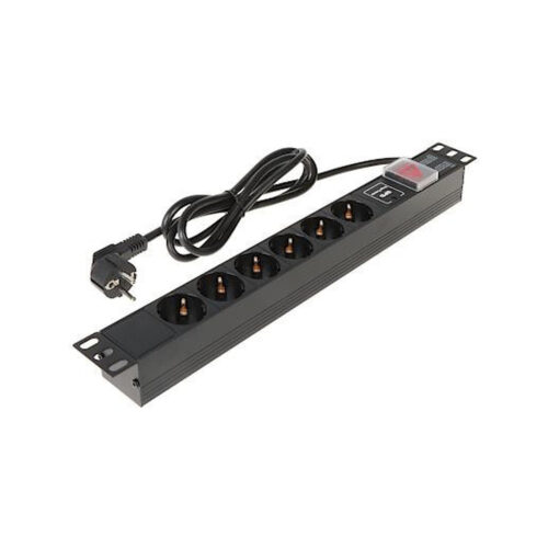Listwa zasilająca 8 gniazd Schuko L19/6VP