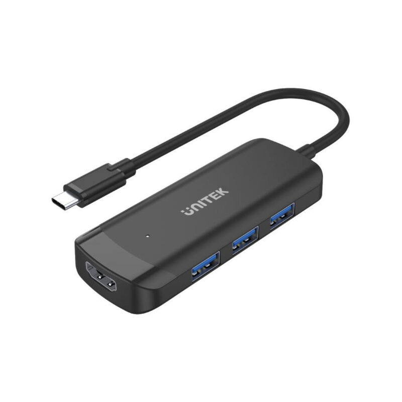 Unitek Aktywny hub USB-C 3*USB-A 3.1, HDMI 4K@30Hz