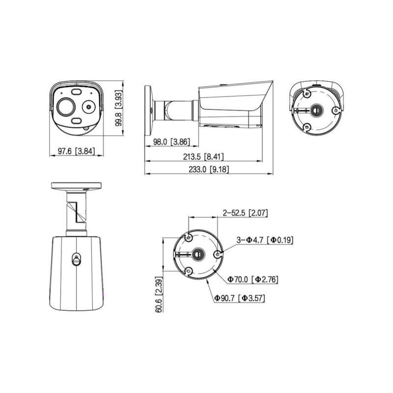 Kamera IP Dahua TPC-BF1241-LB10F12-DW-S8-V1