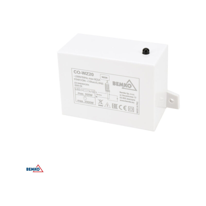 Wyłącznik zmierzchowy 20A 2-100 LUX Z SONDA