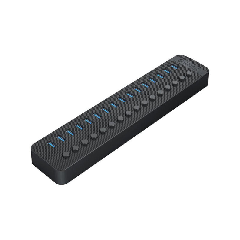 Hub USB Orico 16xUSB-A 5Gbps BC 1.2 78W czarny