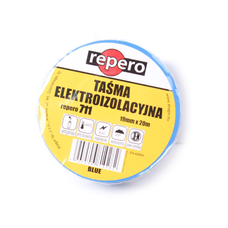 TAŚMA IZOLACYJNA REPERO 711E NIEBIESKA 19MMX20M