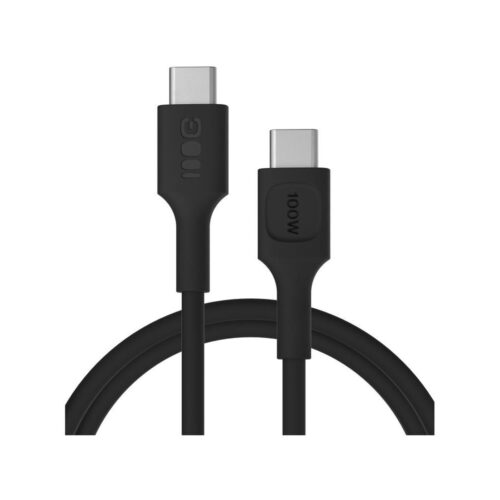 KABEL USB-C / USB-C Greencell PowerFlex 120cm PD 100W czarny silikonowy