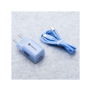 13456ea4a94719c39e267d9666d7c51f_original ŁADOWARKA SIECIOWA Forcell F-Energy GaN III VT-41 33 W 1x USB-C 1x USB-A PD 3.0 QC 4.0 NIEBIESKA