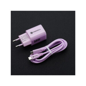 13645479100a460f2872b4e844bc1310_original ŁADOWARKA SIECIOWA Forcell F-Energy GaN III VT-41 33 W 1x USB-C 1x USB-A PD 3.0 QC 4.0 FIOLETOWA