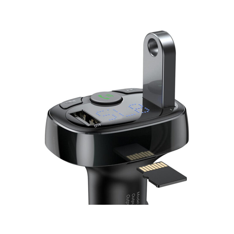 TRANSMITER FM ŁADOWARKA SAMOCHODOWA Baseus Enjoy S-09A 3.4A 2x USB-A microSD BT 4.2