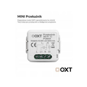Moduł OXT przekaźnik 1 obwód pomiar 16A WIFI TUYA T220P