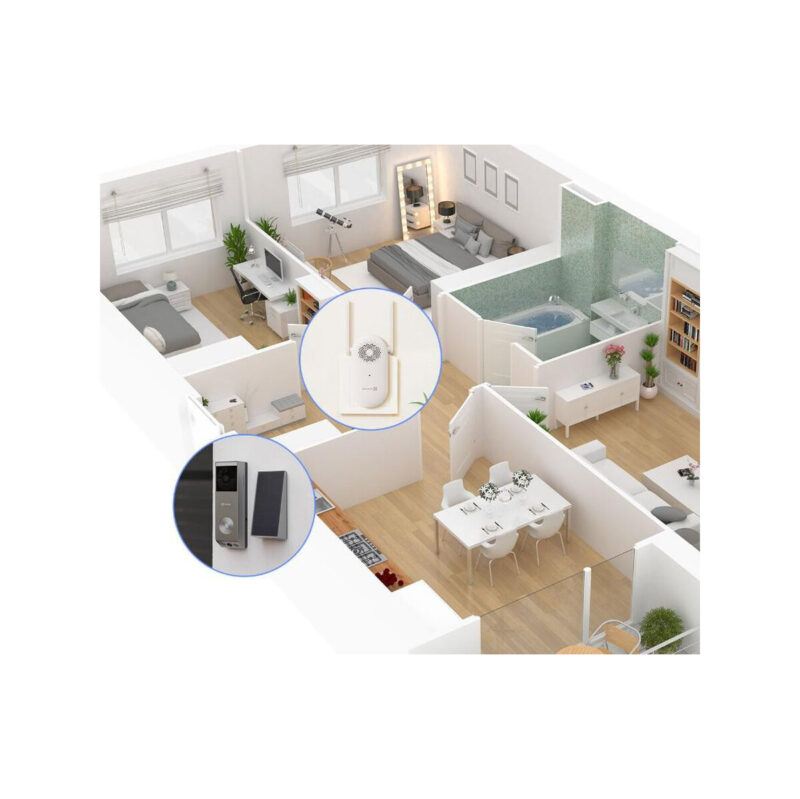 Wideodomofon Ezviz EP3x (3MP+2MP) zasilany bateriami z panelem słonecznym