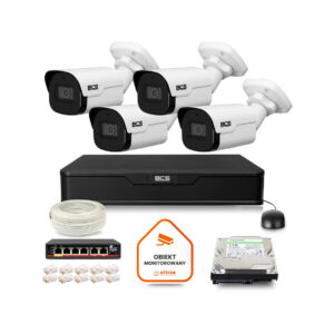 Zestaw monitoringu IP Dahua 8mpx 4K 4 kamery IPC-HDW2849TM-S-IL z dyskiem