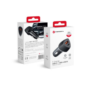 ŁADOWARKA SAMOCHODOWA Forcell Carbon CC50-1A1C 38 W 1x USB-C 1x USB-A PD 3.0 QC 3.0 CZARNA