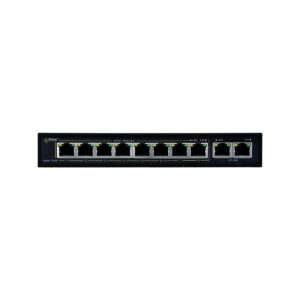SWITCH POE PULSAR S108 10-PORTÓW (8xPoE + 2xUPLINK)  IEEE 802.3af/at, 48VDC / 30W/port (PoE+) 120W