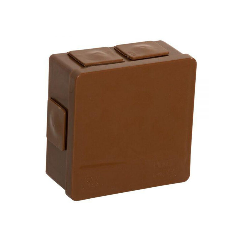 Puszka natynkowa pusta 6 wlotów VIPLAST VP-02 klik BRĄZOWA IP55 86x86x40mm 002-02